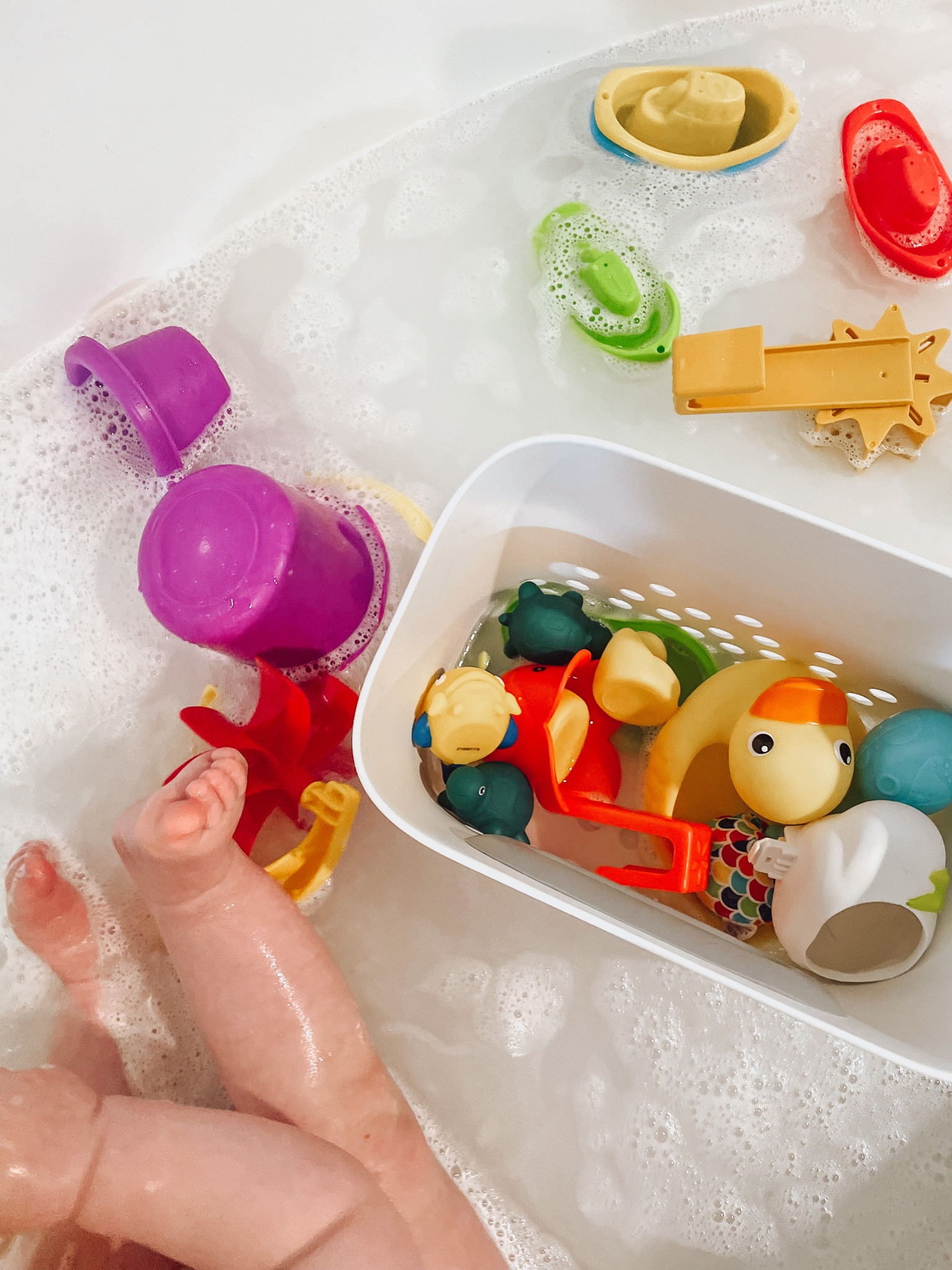 Bath time is our favorite! 

Toddler bath toys, bath storage, boats
