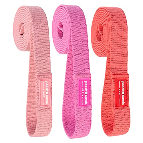 Peach Bands Body Bands Set - Long Fabric Resistance Bands for Women - Full Body Workout, Stretch, Exercise, Fitness, Weight Training, Pull Up Assistance Bands - Working Out Booty, Legs, Arms | Amazon (US)