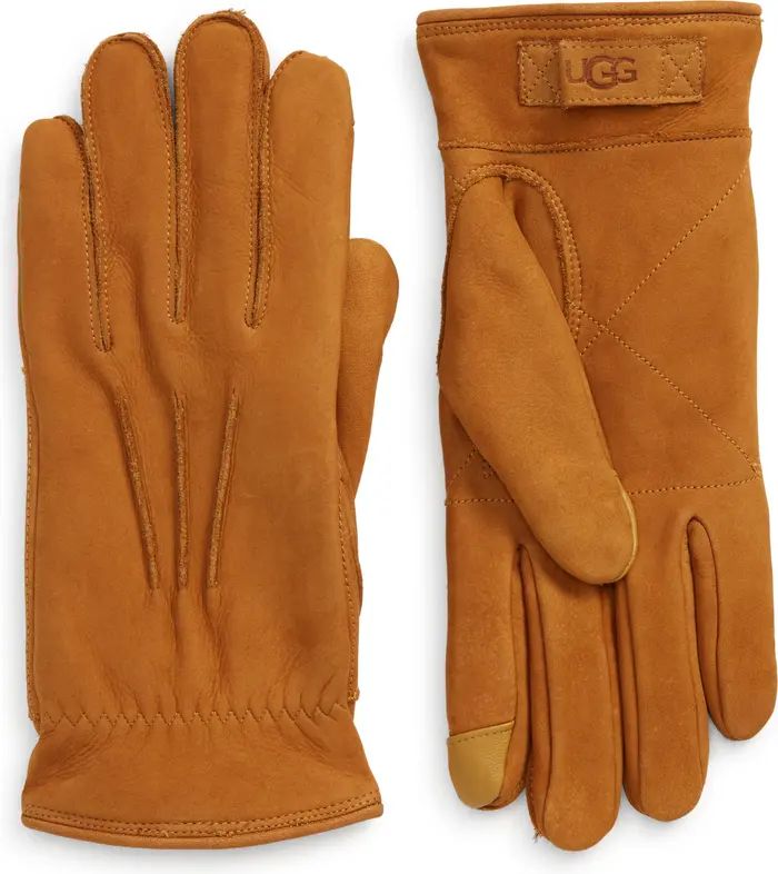 Three-Point Leather Tech Gloves | Nordstrom