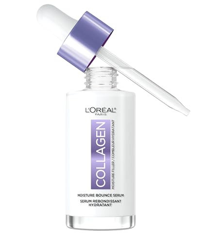 L'Oreal Paris Collagen Moisture Filler Moisture Bounce Face Serum, Glow Serum with Collagen, Glycerin, and Squalane for Bouncy, Radiant, Hydrated Skin | Amazon (US)