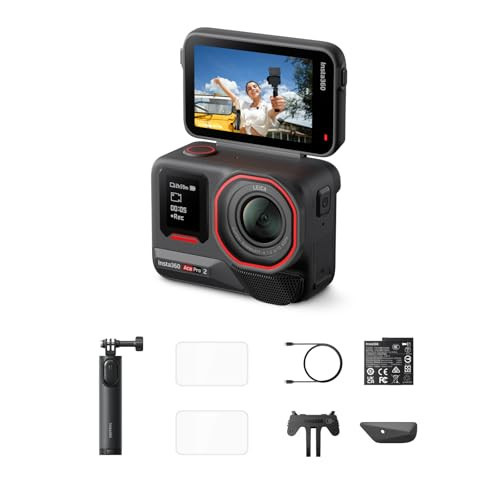 Insta360 Ace Pro 2 Starter Bundle - 8K Waterproof Action Camera Co-Engineered with Leica, 1/1.3" Sensor, Dual AI Chips, Superior Low-Light, 2.5" Flip Screen for Vlogging, Travel & Sports | Amazon (US)