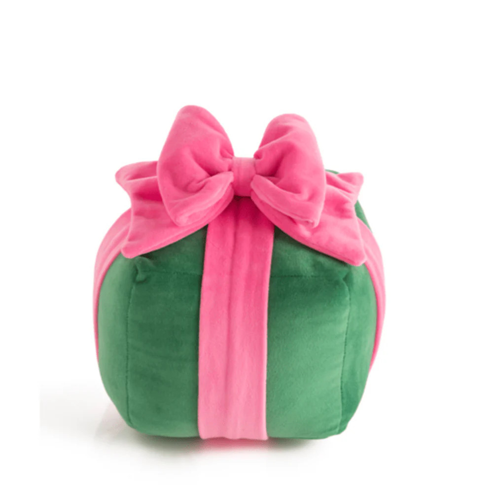 Gift Box Pillow, Green - 2 Size Options | Shop Sweet Lulu