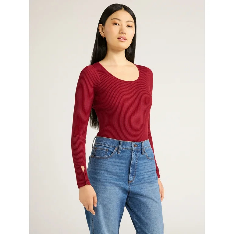 Scoop Women's Scoop Neck Bodysuit, Size M | Walmart (US)