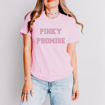 Simply Sage Market Pinky Promise Short Sleeve Tee - XL - Pink | Target