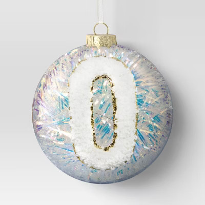Christmas Monogram Plastic Tinsel Ball O - Wondershop™ | Target