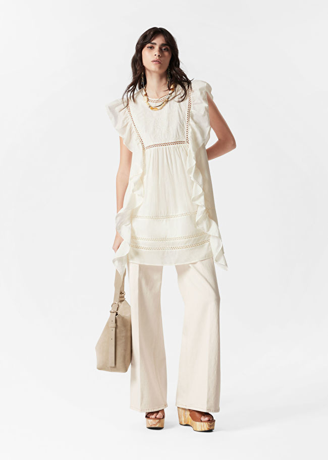 Embroidered Ruffle Mini Dress | & Other Stories - US