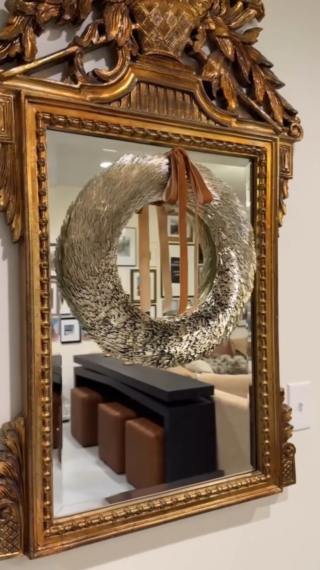 Decking the halls one wreath at a time! Love the shimmer this wreath adds to the basement, and it’s on sale for under $20!

#LTKHoliday #LTKSaleAlert #LTKHome