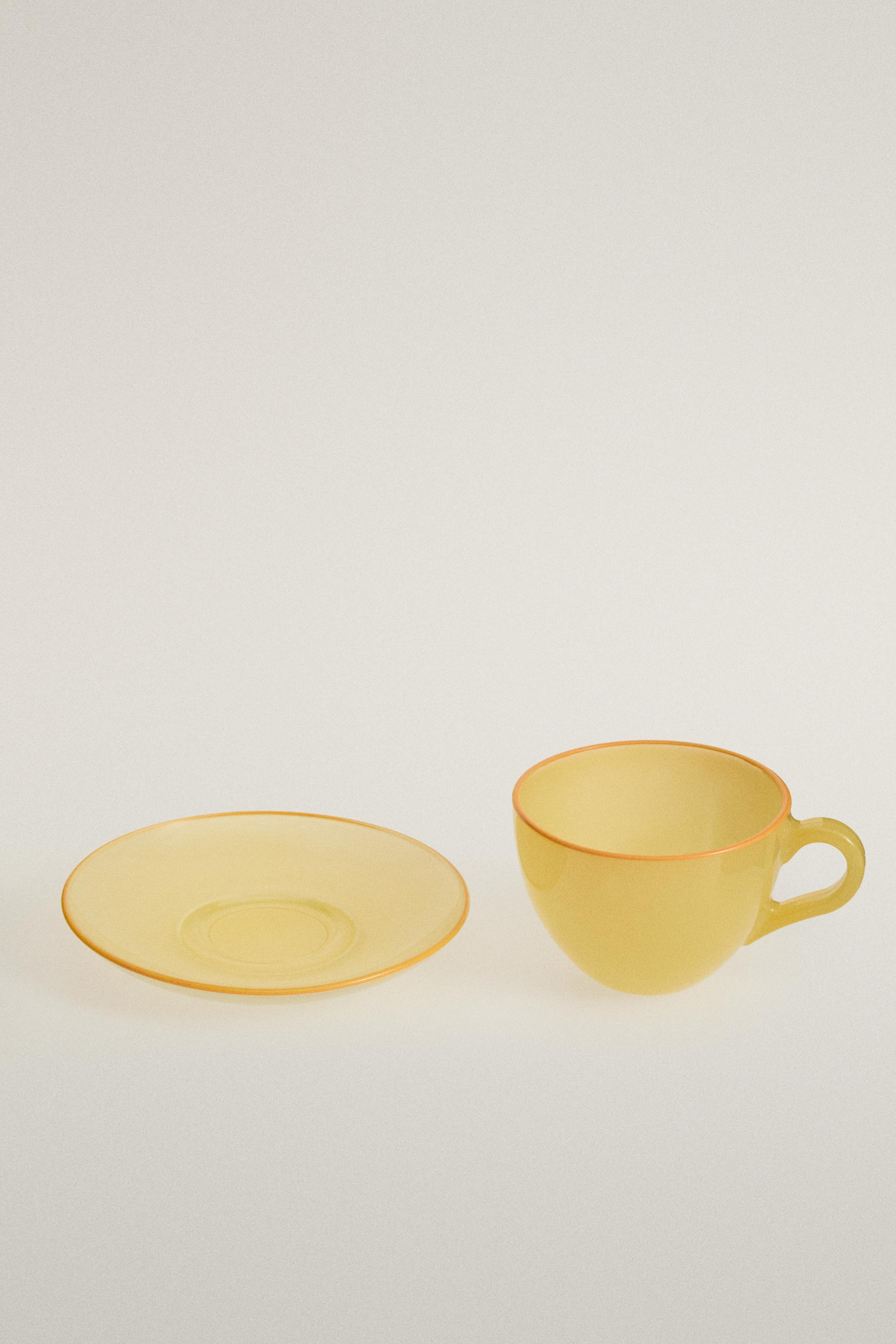 GLASS COFFEE CUP WITH SAUCER | Zara Canada