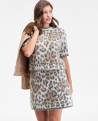 On 34thWomen's Brushed Animal Print Knit Mini Skirt, Macy's Exclusive | Macy's