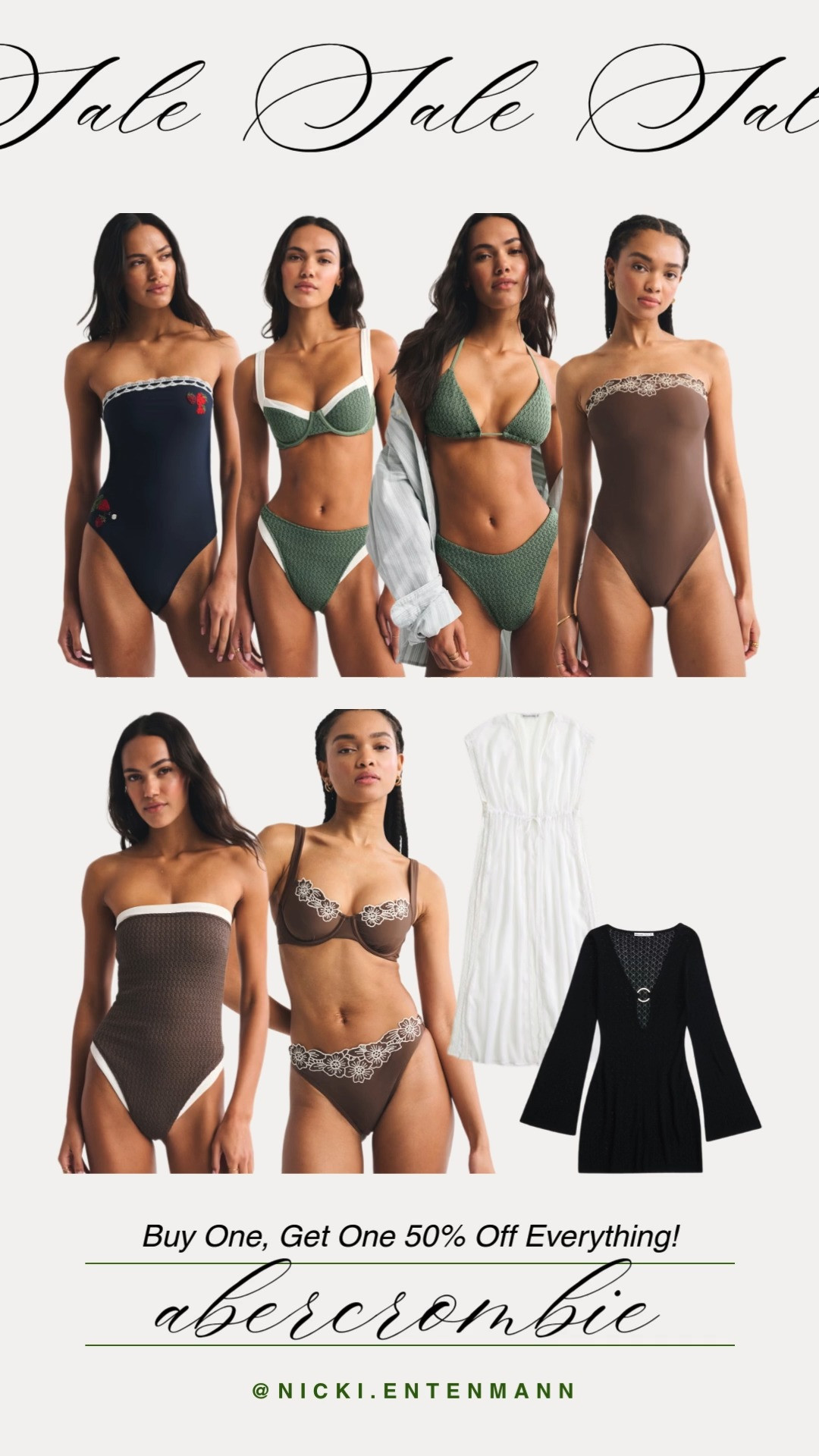 Abercrombie’s swimwear is part of the Buy One, Get One 50% Off Everything event! Bikinis, one‑pieces, and breezy dresses all included, making it the perfect time to refresh your warm‑weather wardrobe with stylish pieces at a steal.
#Abercrombie #swimwear #sale #BOGO #fashionfinds #style #shopping #trend #womenswear #summerstyle #beachwear
 

 #LTKootd #LTKSaleAlert #LTKTravel