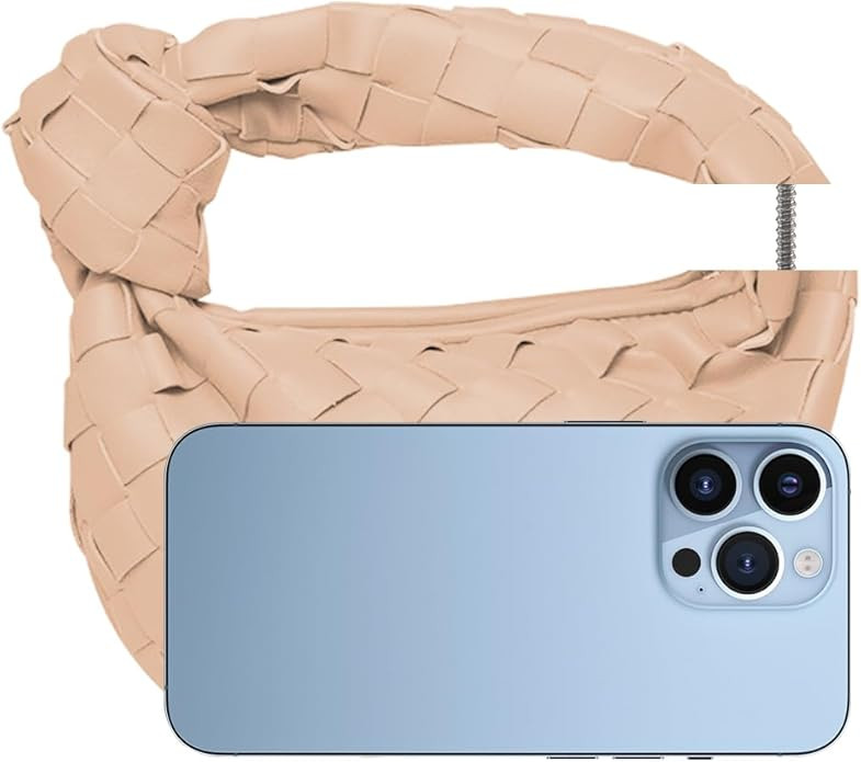 JBB Woven Handbag Bag for Women Leather Shoulder Bags Knotted Purse Soft Mini Hobo Clutch | Amazon (US)