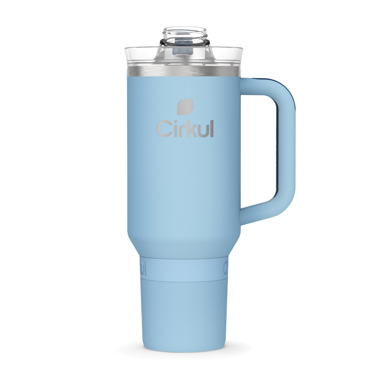 Cirkul 40oz All-Day StrawSip Double-Wall Insulated Stainless Steel Tumbler with Handle, Raindrop ... | Walmart (US)