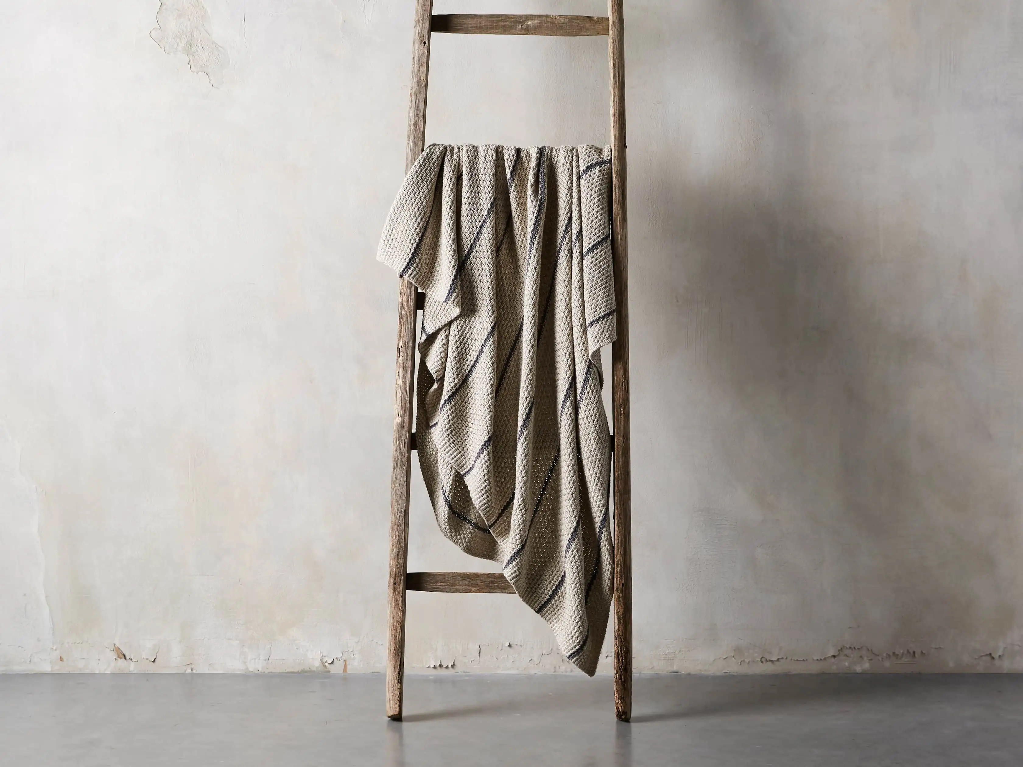 Cotton Knit Baisley Stripe Throw | Arhaus