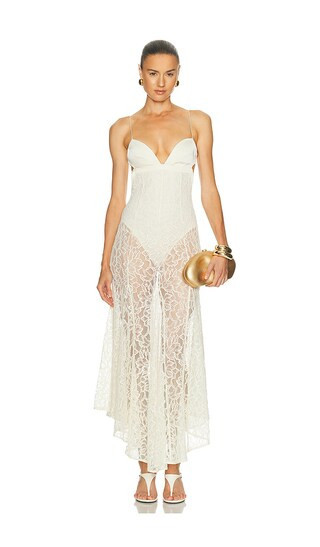 Camila coelho vestido katerina en color ivory talla M  | Revolve Clothing (Global)