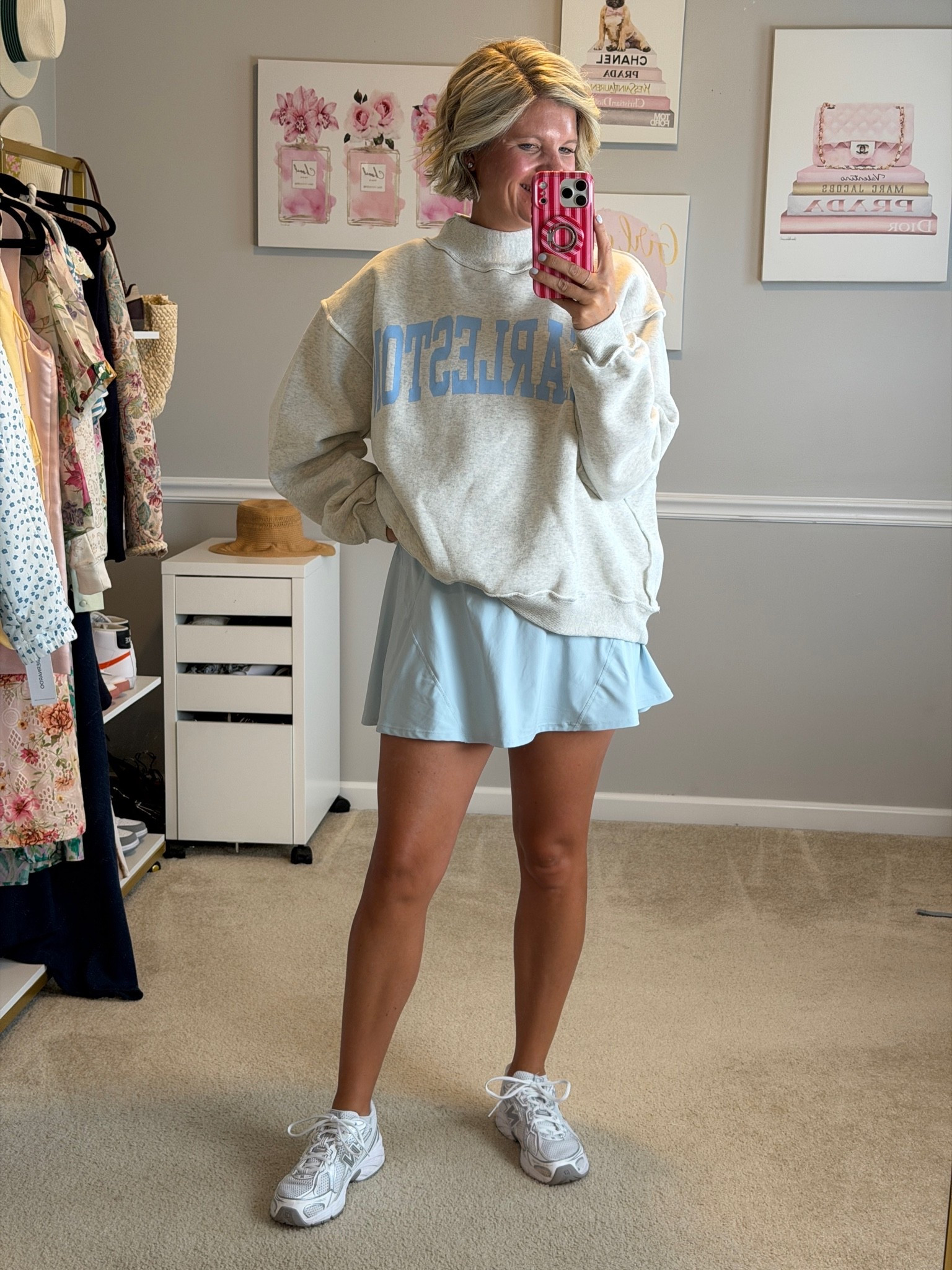 Active dress with built in shorts TTS
White new balance sneakers TTS

#LTKTravel #LTKOver40 #LTKActive