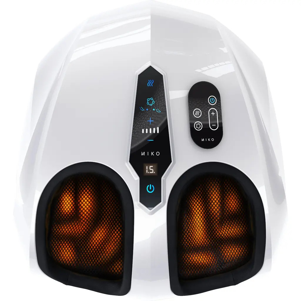 MIKO Shiatsu Foot Massager with Heat, LCD Display in White at Nordstrom | Nordstrom