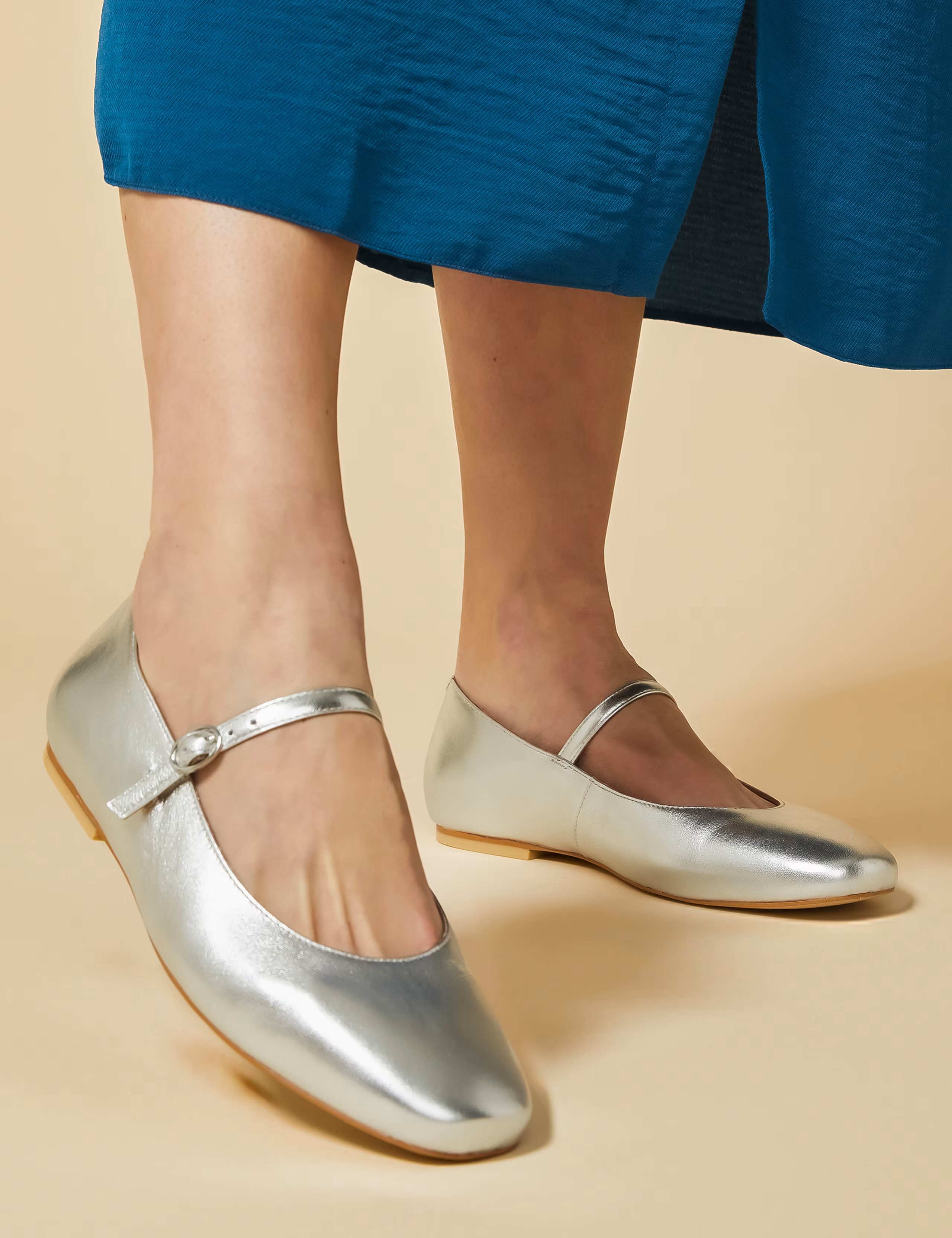 Leather Buckle Flat Pumps | Marks & Spencer (UK)