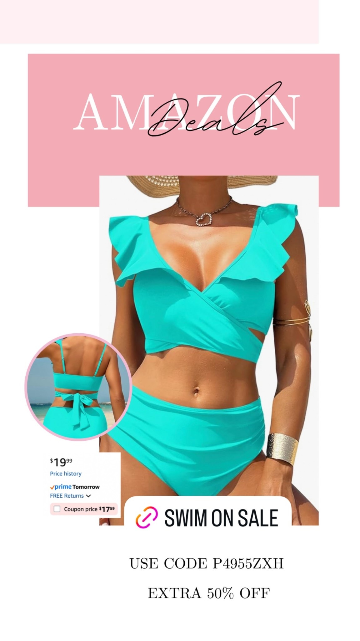 Cute ruffle strap, two-piece Mom friendly swimsuit on deal! Ties in the back so cute!

#LTKSwim #LTKMidsize #LTKSaleAlert