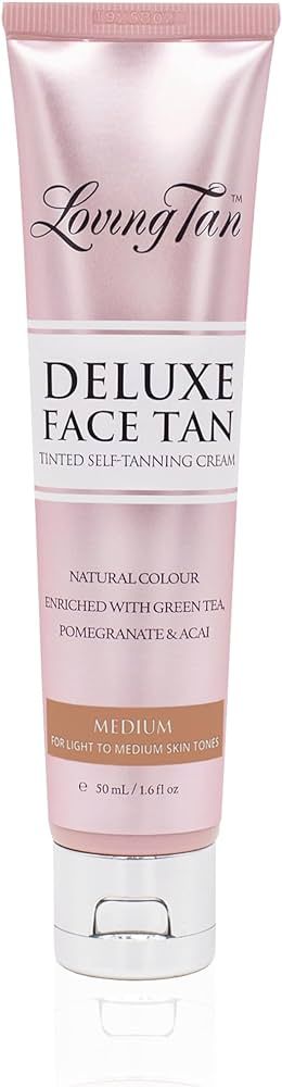 Loving Tan Deluxe Face Tan, Medium - Streak Free, Natural Looking, Professional Strength Sunless ... | Amazon (US)