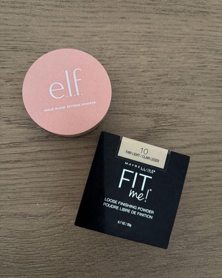 Current favorite setting powders, both under $10! I use the Maybelline powder for a more mattifying, oil-free finish, and the e.l.f. Halo Glow powder for a more natural glow - especially for my concealer so it doesn’t look dry and cakey!

#LTKMostLoved #LTKbeauty #LTKfindsunder50
