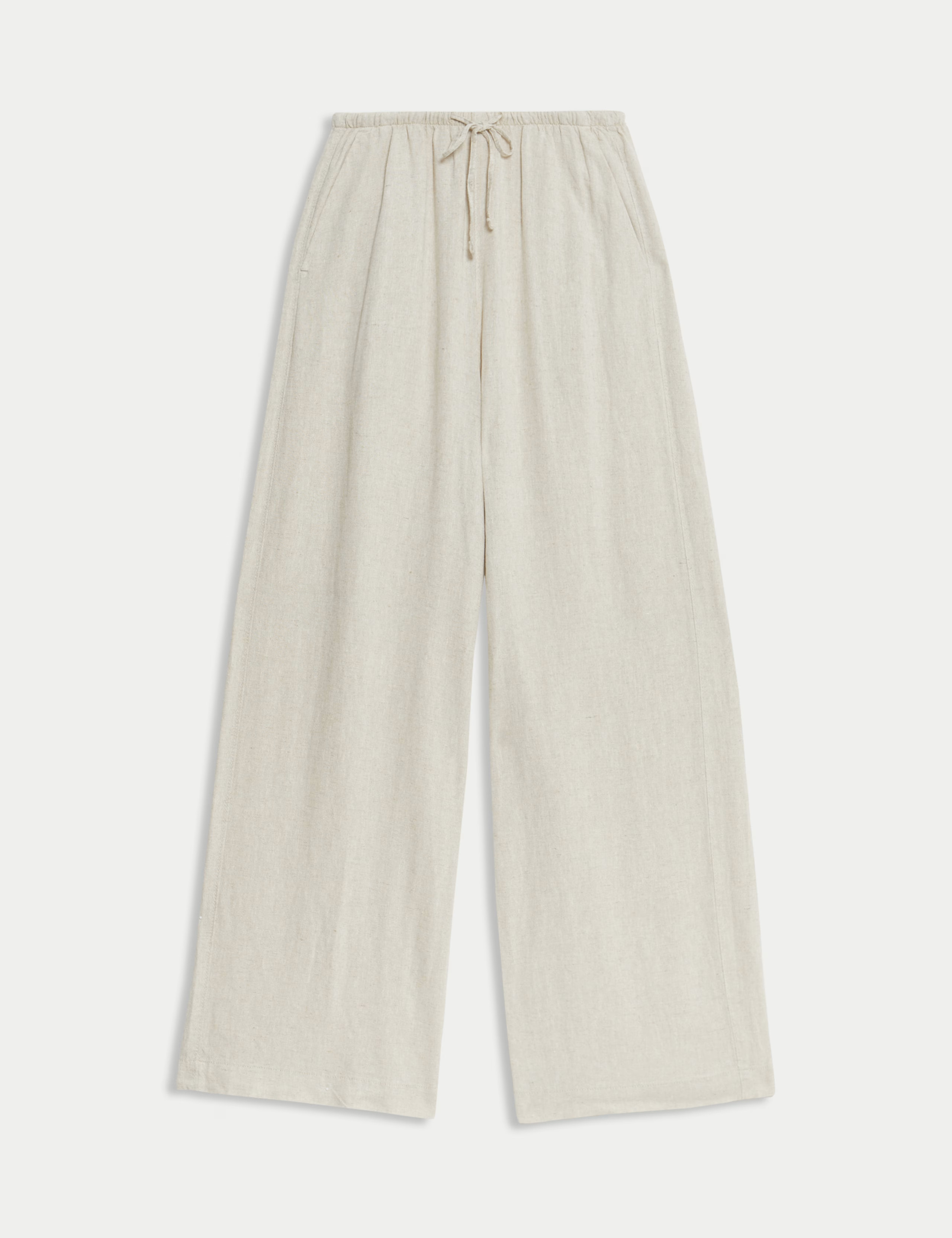 Linen Blend Wide Leg Trousers | Marks & Spencer (UK)