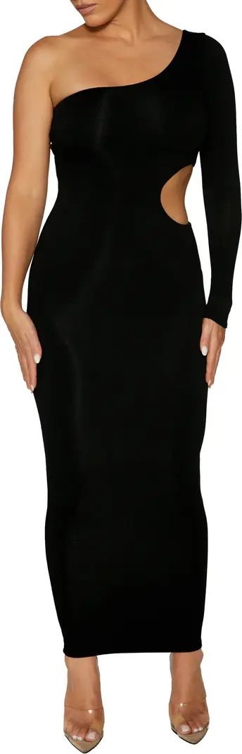 Long Sleeve One-Shoulder Cutout Dress | Nordstrom