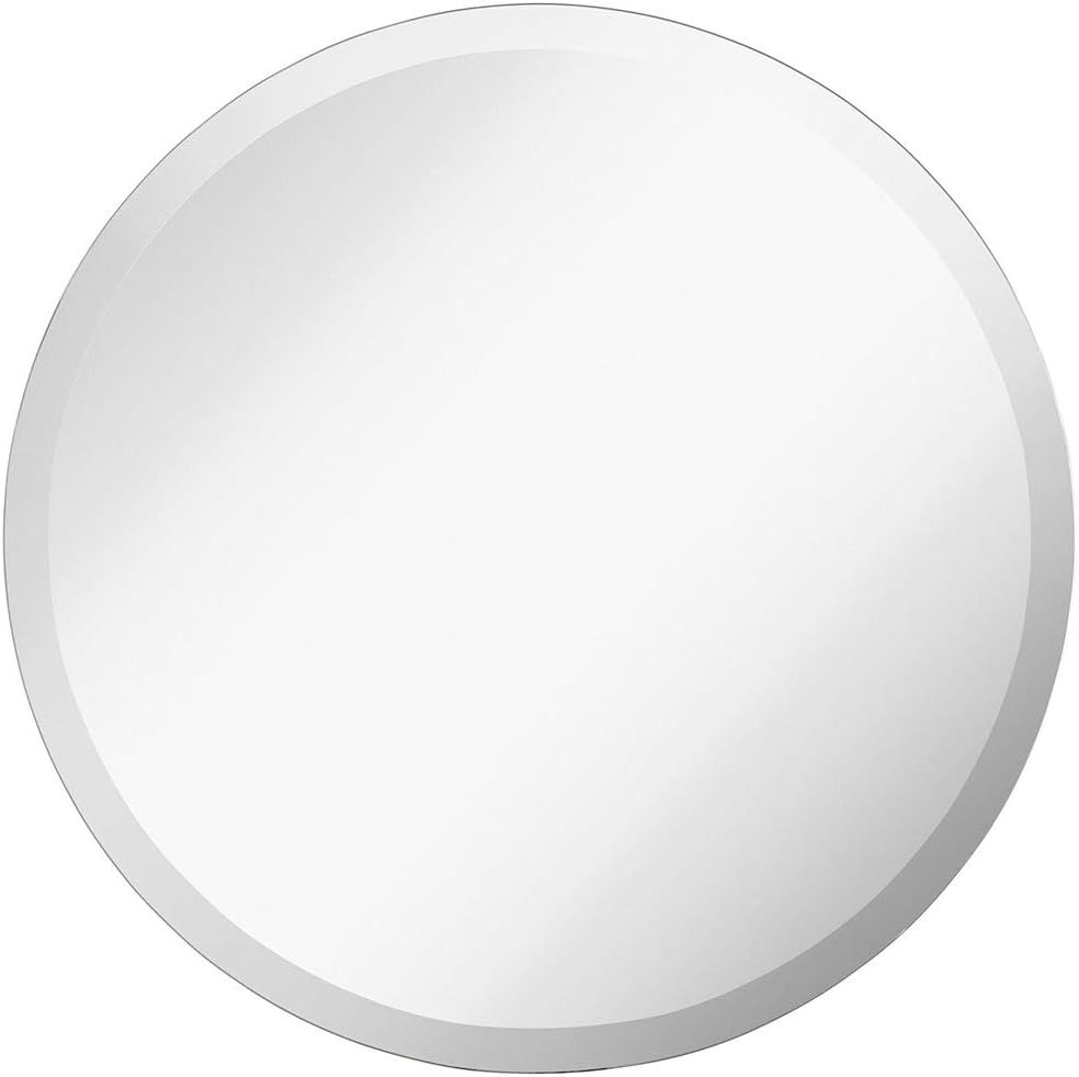 Large Simple Round 1 Inch Beveled Circle Wall Mirror | Frameless 24 Inch Diameter Circular Mirror... | Amazon (CA)