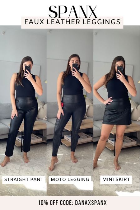 10% off code DANAXSPANX wearing all size L 

Obsessed with the faux leather spanx. Skirt has shorts underneath 


Faux leather spanx | spanx faux leather pants 

#LTKmidsize #LTKstyletip #LTKU