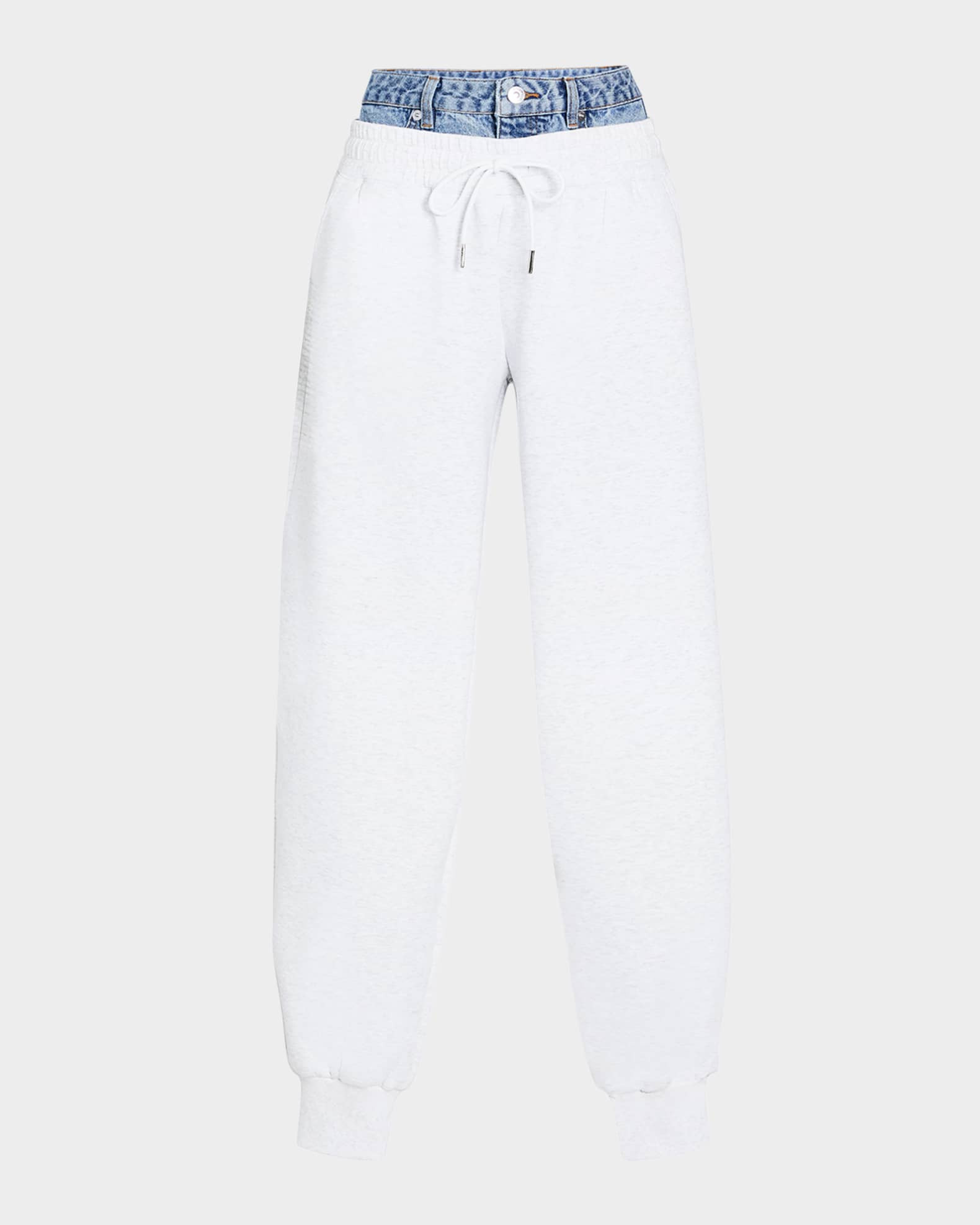 Klara Mixed-Media Sweatpants | Neiman Marcus