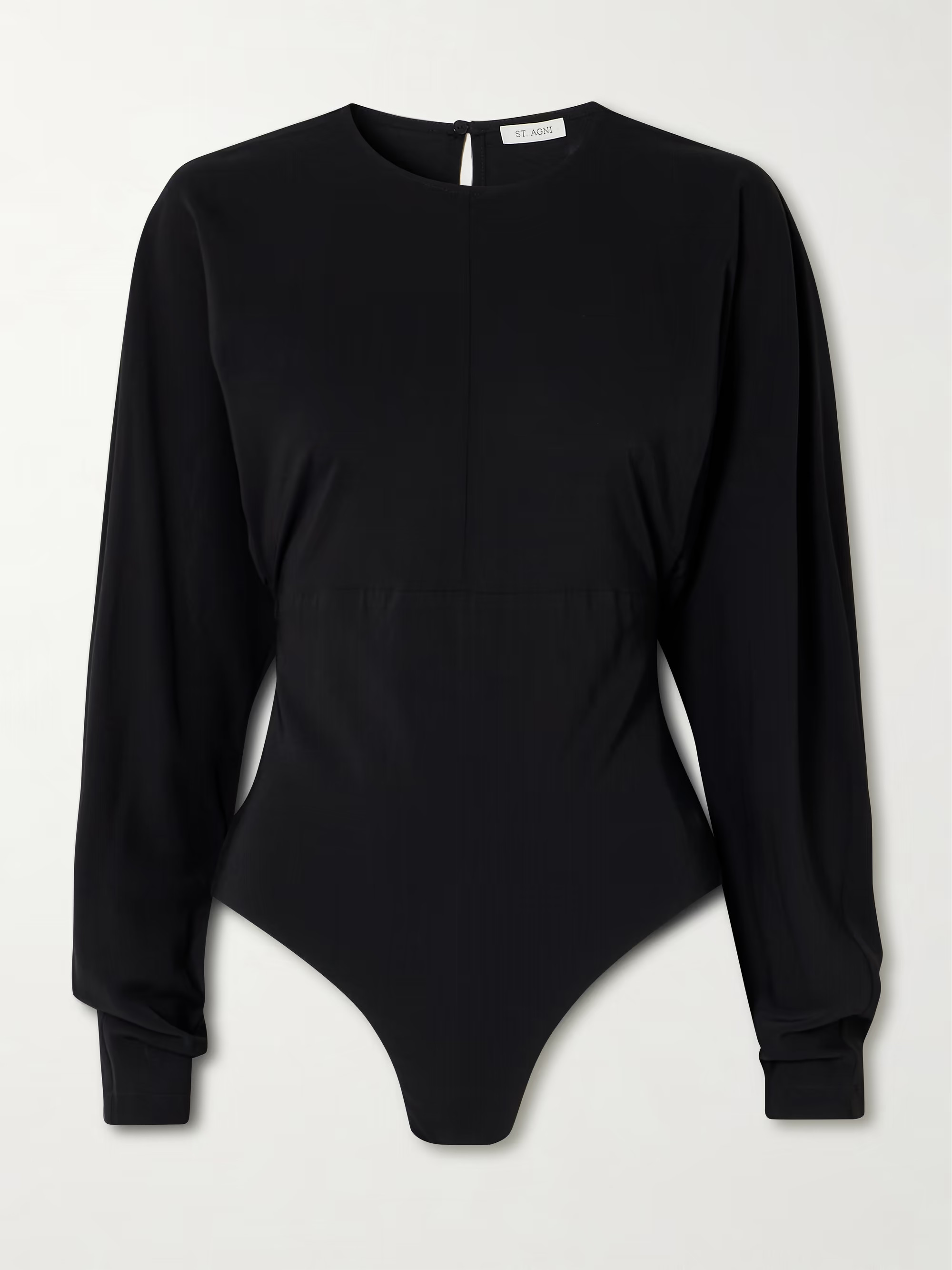 Gathered stretch-crepe bodysuit | NET-A-PORTER (UK & EU)