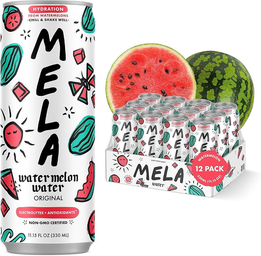 Mela Water Natural Watermelon Juice Drink, Electrolytes & Antioxidants, Natural Hydration, Coconu... | Amazon (US)