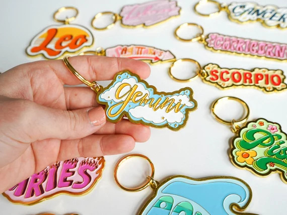 Gemini Zodiac Keychain | Etsy | Etsy (US)