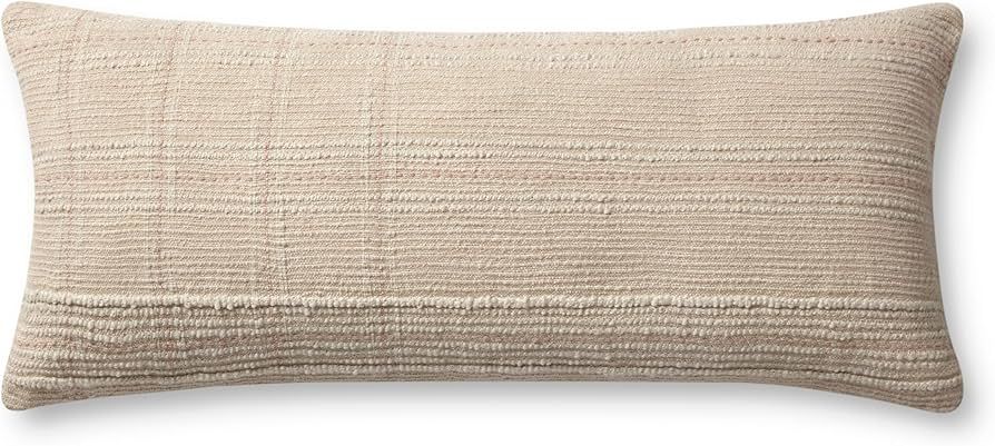 Loloi Angela Rose x Loloi Calista Collection PAR0019 Ivory / Blush 13'' x 35'' Cover w/Down Pillo... | Amazon (US)