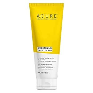 Acure Brightening Facial Scrub - 4 Fl Oz - All Skin Types, Sea Kelp & French Green Clay - Softens... | Amazon (US)