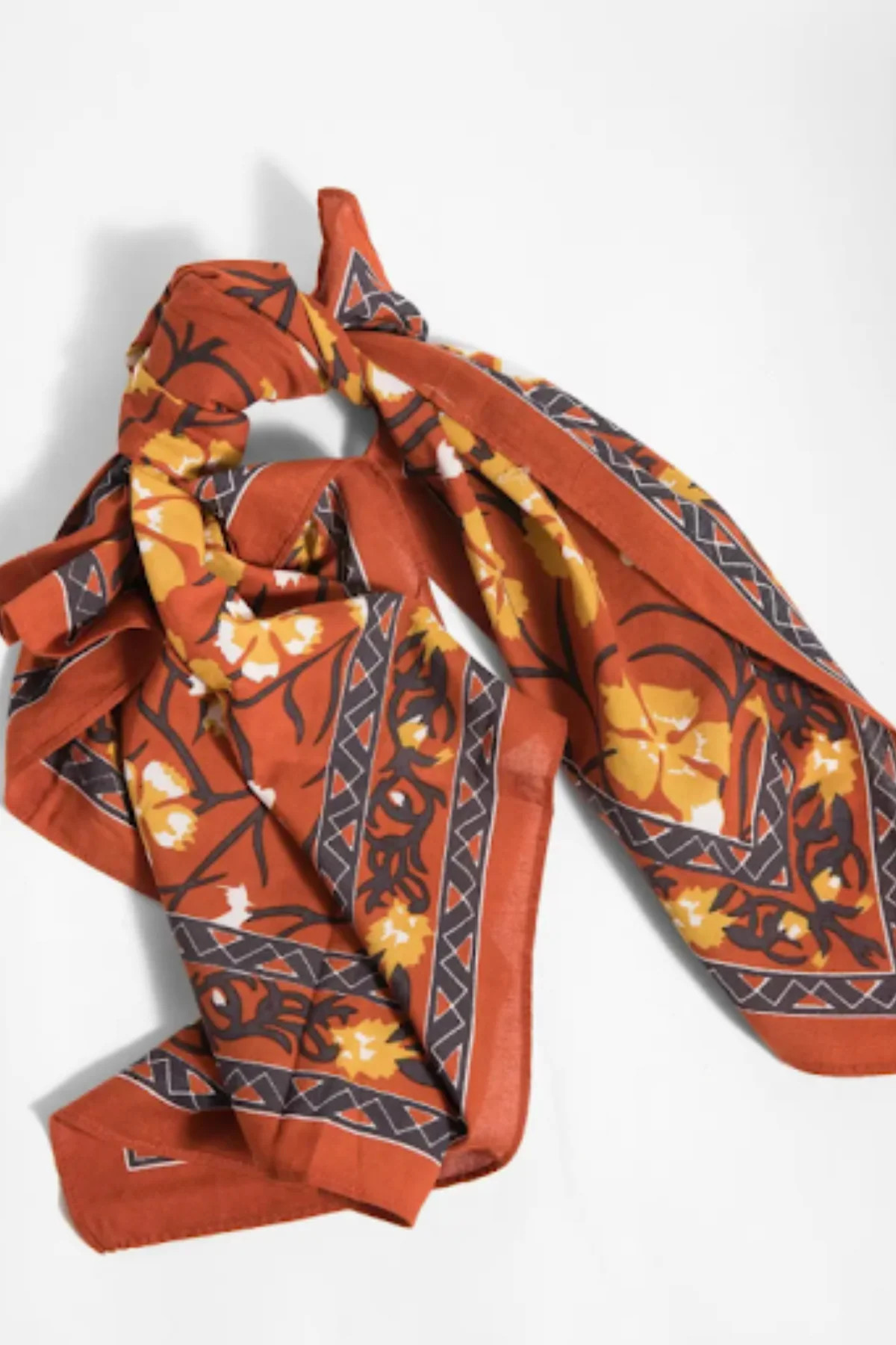 Saachi Floral Silk Bandana Scarf | Social Threads