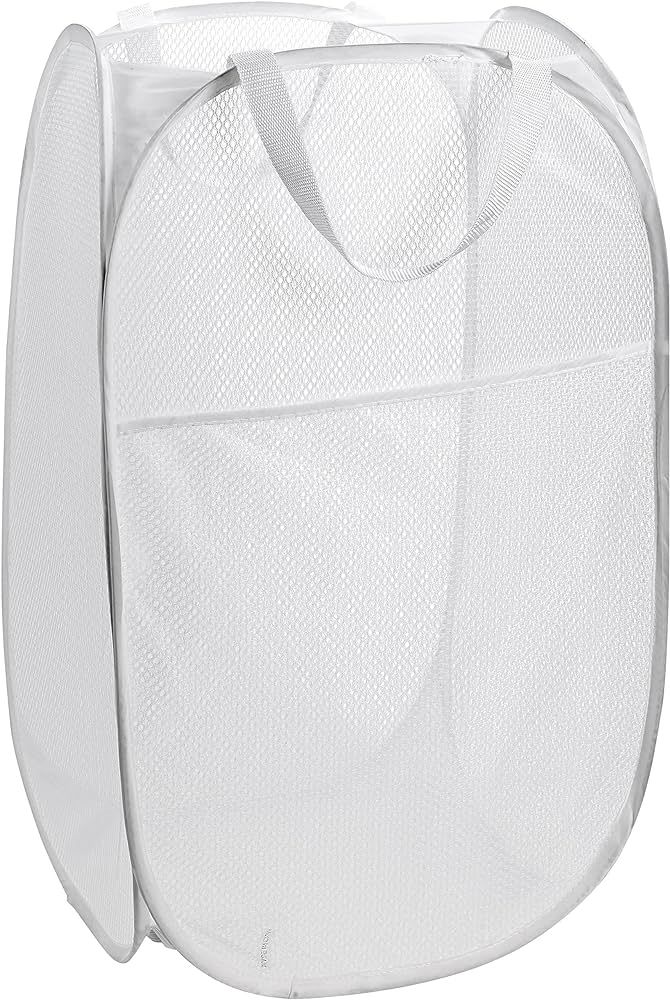 Handy Laundry Collapsible Mesh Pop Up Hamper with Wide Opening and Side Pocket – Breathable, St... | Amazon (US)
