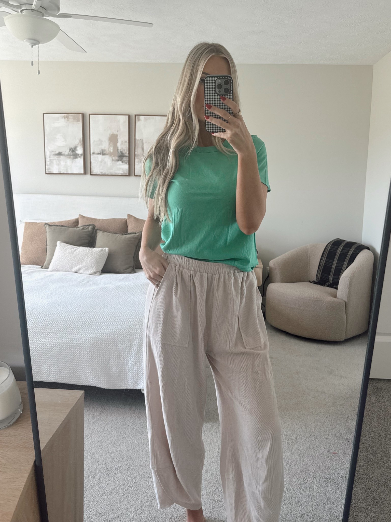 Wearing a size S in the tee & size M in the pants

#LTKootd #LTKSaleAlert