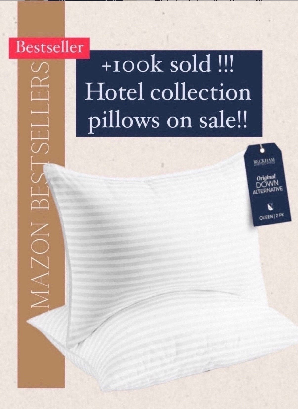 This hotel collection pillow has been a most loved bestseller and if you are in the market for new pillows then you should take a look.  There is a deal on it right now