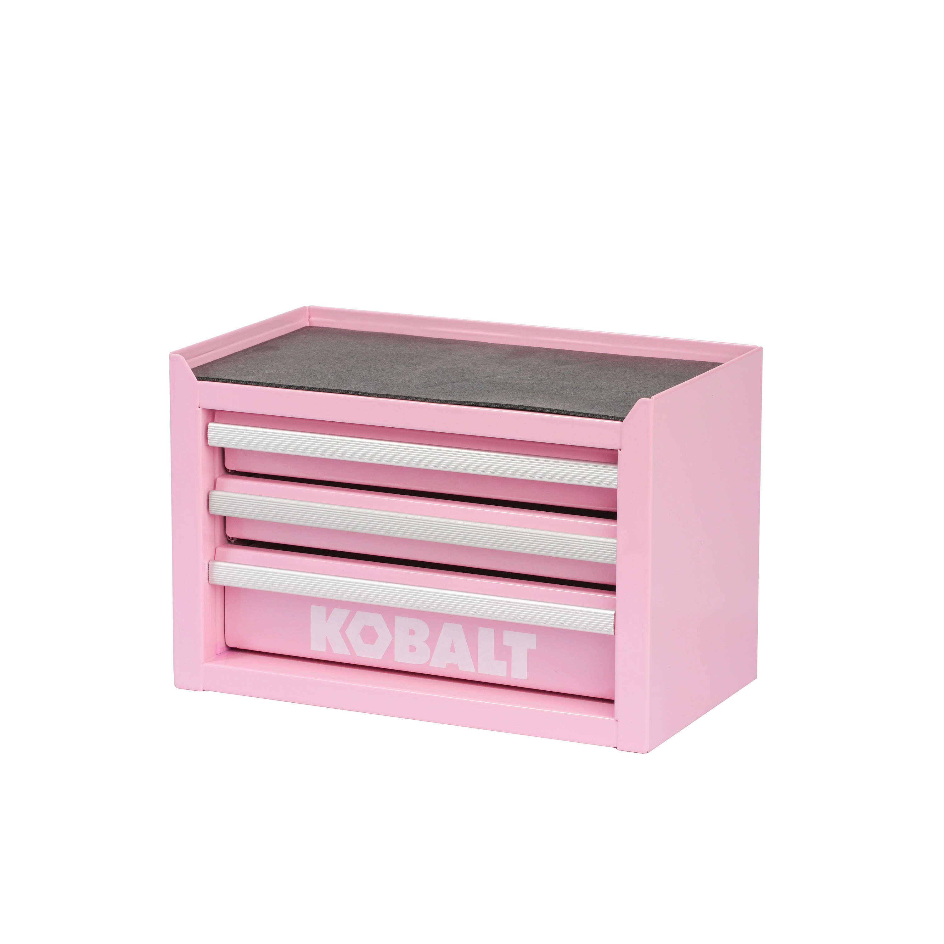 Kobalt Portable Mini Base Toolbox 11.1-in W x 7.36-in H x 6.14-in D 3 -Drawer Pink Steel Tool Box | 55088 | Lowe's