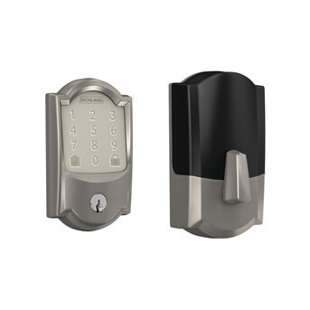 Schlage Encode Camelot Satin Nickel Wifi Single Cylinder Electronic Deadbolt Smart Lock with Ligh... | Lowe's