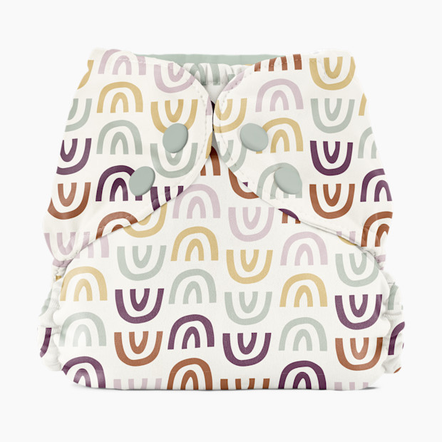 Esembly Recycled Diaper Cover (Outer) + Swim Diaper in Rainbow Size 1 (7-17 Lbs) | 100% Recycled | Babylist