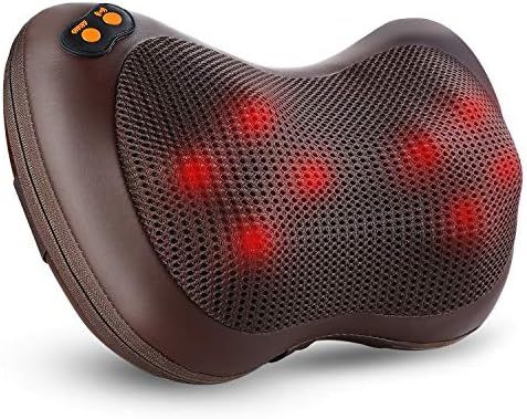 Back Massager, Shiatsu Kneading Electric Neck Massager Pillow with 8 Heated Rollers for Back, Nec... | Amazon (US)