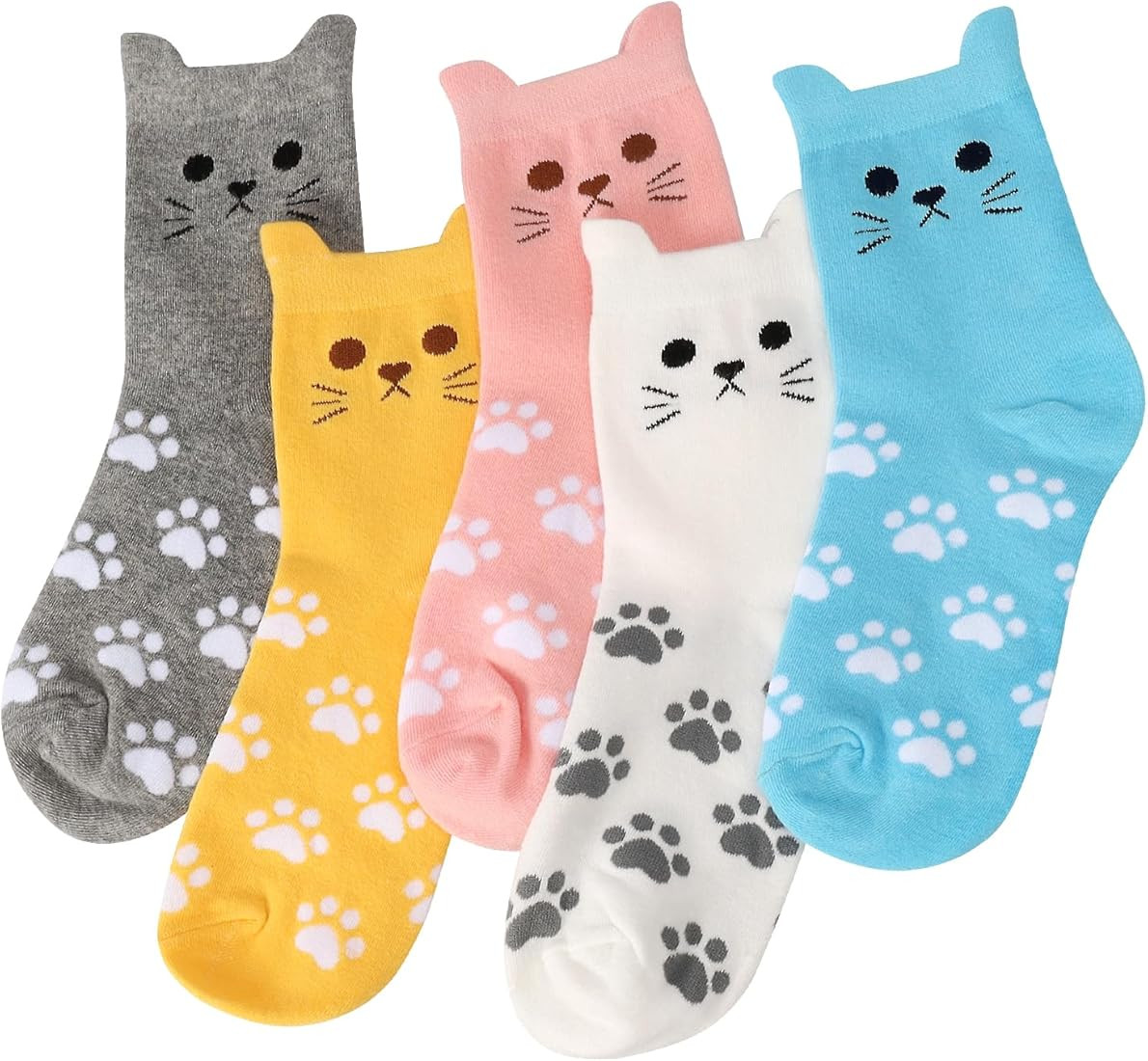 AGRIMONY Women's Cat Socks Cute Animal Socks Dog Gifts for Women | Amazon (US)