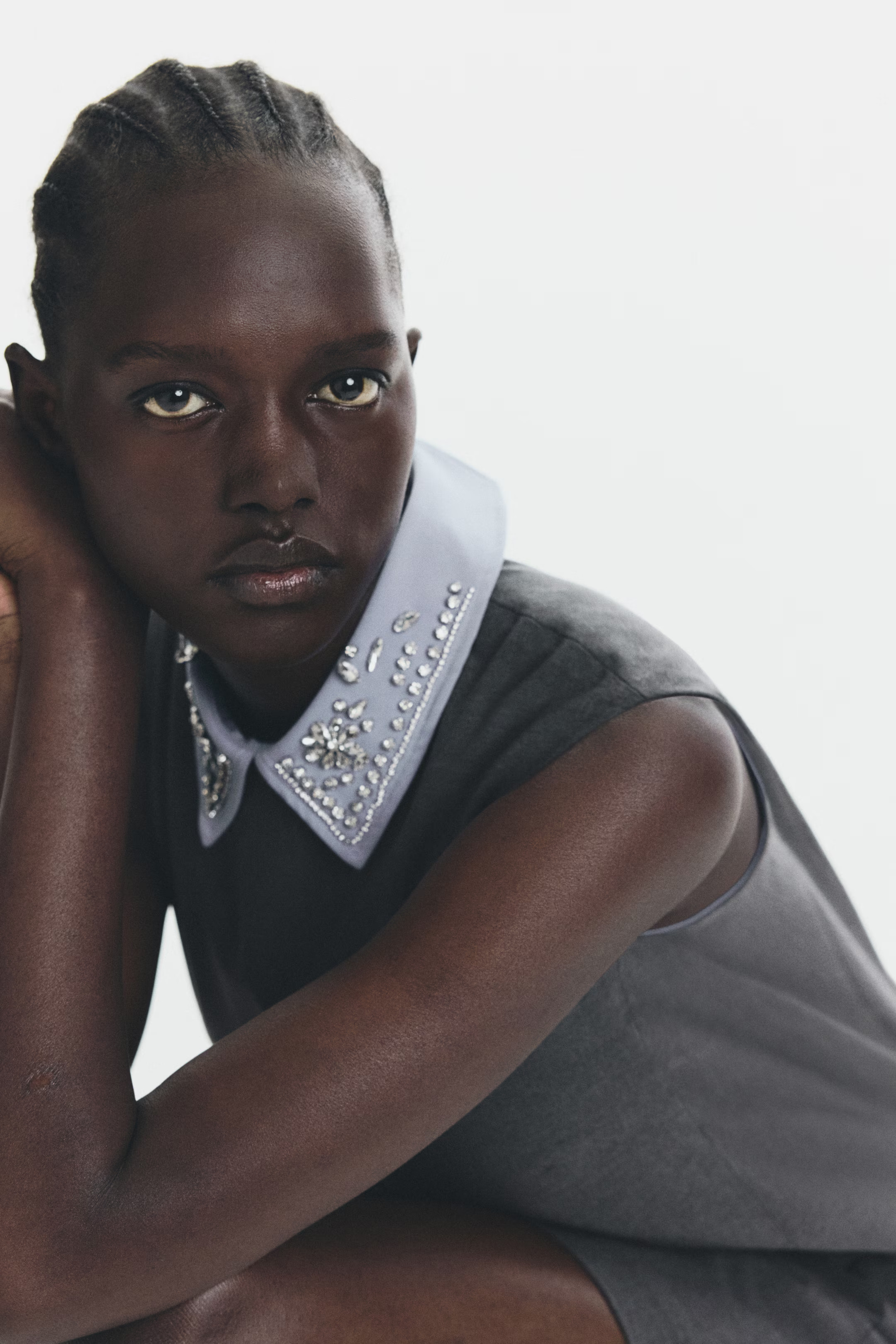 Embellished-Collar A-Line Dress | H&M (US + CA)