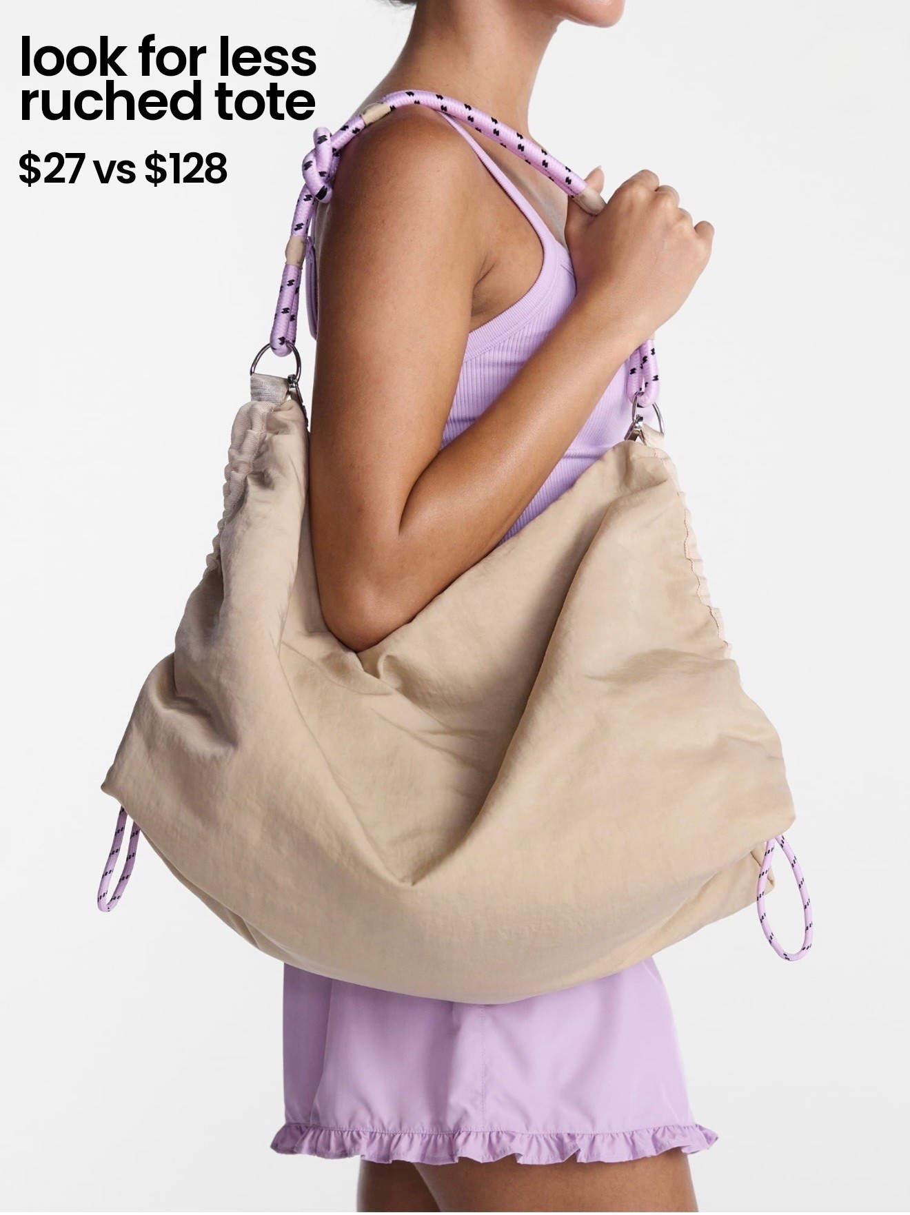 Look for less large ruched nylon tote 👜 almost identical to the lulu convertible ruched crossbody for a fraction of the cost! 

Look for less, summer bags, over 40 style

#LTKOver40 #LTKMidsize #LTKmomlife