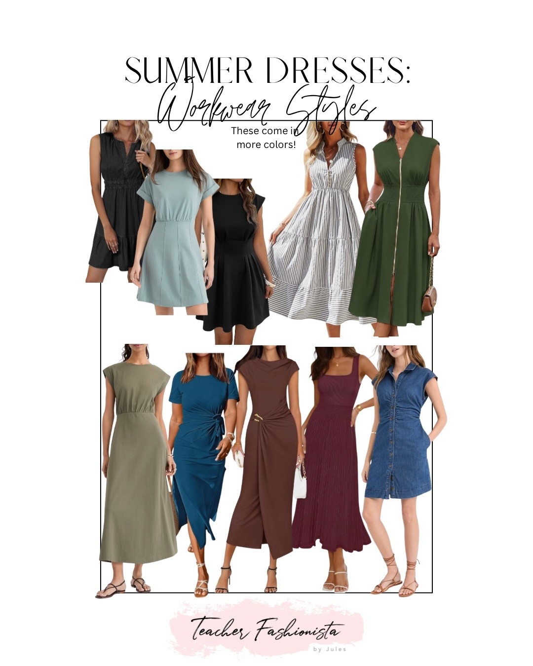 Summer workwear / office dresses for the boss babes and gals who work all year long! (These are also some good options for higher education/ college teachers, too!)

#LTKOver40 #LTKSeasonal #LTKSaleAlert
