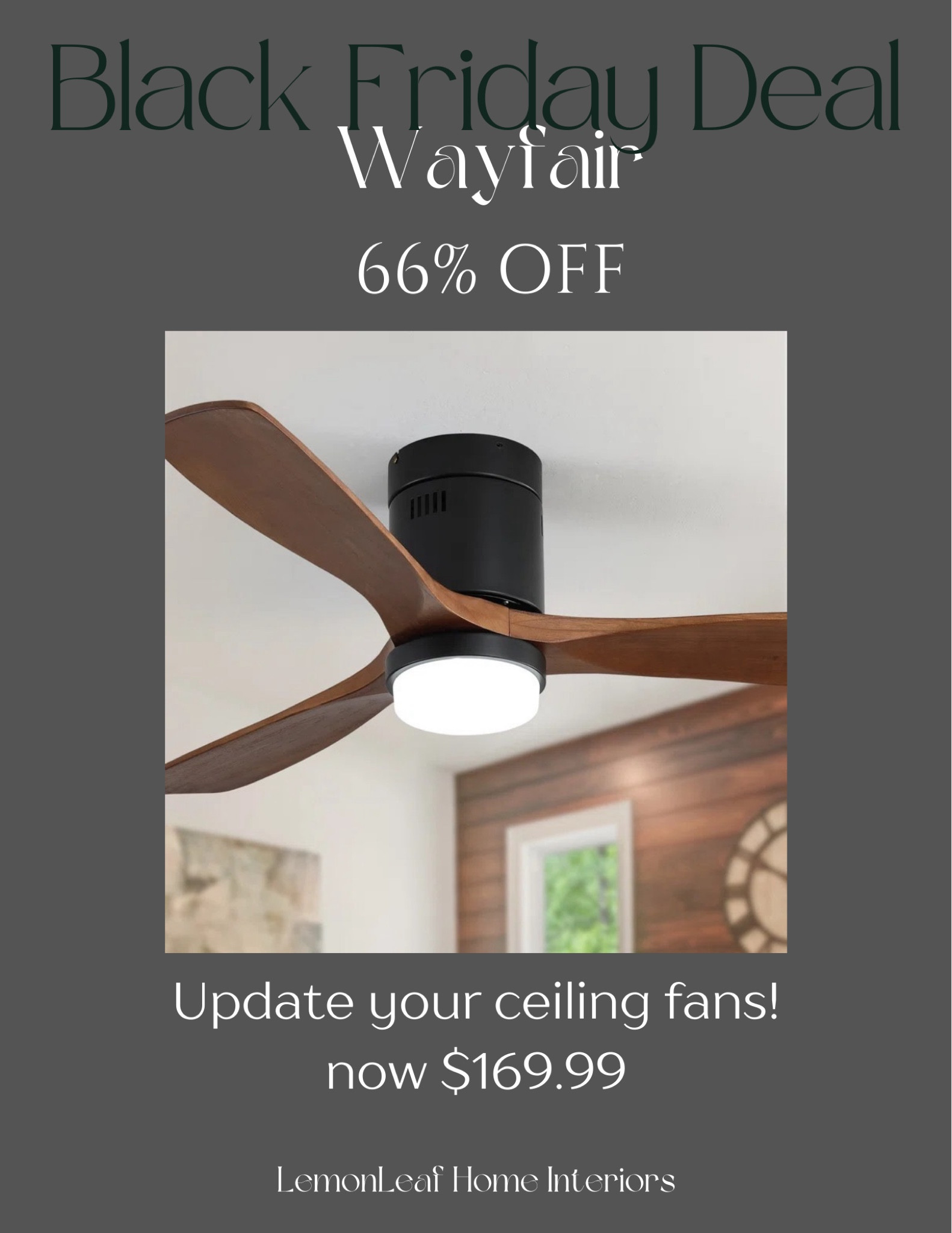 Update your ceiling fans with this sleek design. On Black Friday sale at Wayfair 



#LTKhome #LTKCyberWeek #LTKsalealert