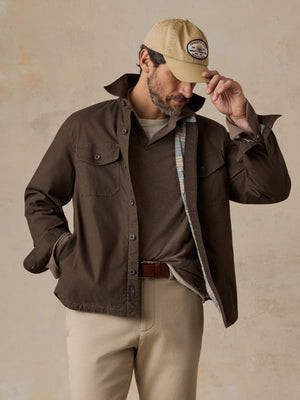 Stretch Blanket Lined CPO - Coast Brown | Faherty