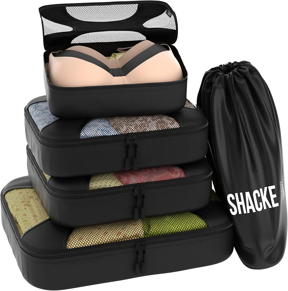 Shacke Pak - 5 Set Packing Cubes - Travel Organizers with Laundry Bag | Amazon (US)