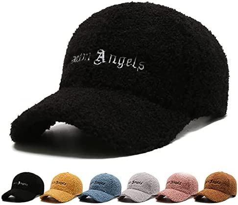 Lamb-Wool Baseball-Caps Adjustable,Teddy-Fleece Baseball Hat,Winter Hat Ponytail Hole for Women M... | Amazon (US)